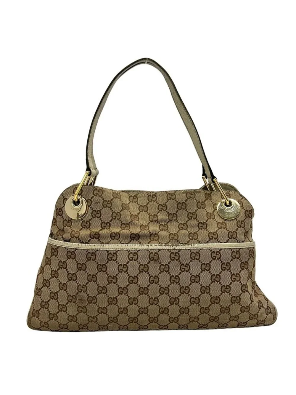 Gucci Tote Bag Eclipse Beige Dark Brown Ivory Leather